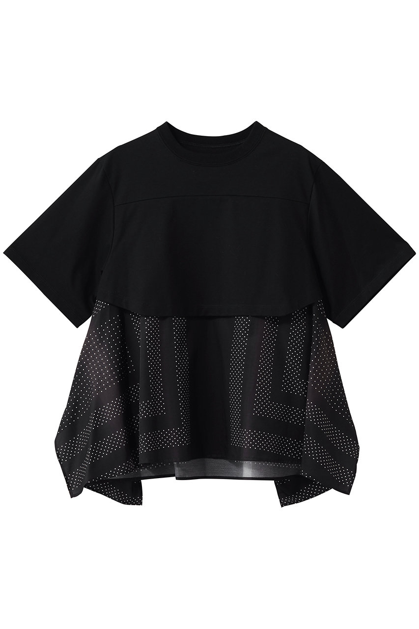 ジュン オカモト/JUN OKAMOTOのドッキングプリントTシャツ(ブラック/TOP-33363)