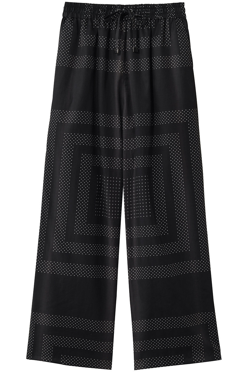 ジュン オカモト/JUN OKAMOTOのオリジナルプリントイージーパンツ(ブラック/P-33149)