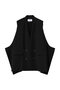 オーバーサイズ セミロングベスト ジュン オカモト/JUN OKAMOTO ブラック