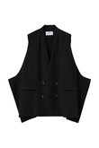 オーバーサイズ セミロングベスト