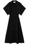 ハンカチスリーブ Aラインワンピース ジュン オカモト/JUN OKAMOTO ブラック