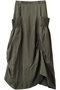 レーヨンリネンツイル ギャザードレープスカート ジュン オカモト/JUN OKAMOTO カーキ