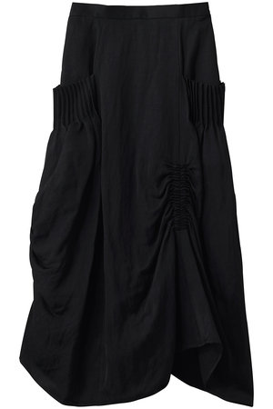 ジュン オカモト/JUN OKAMOTOのレーヨンリネンツイル ギャザードレープスカート(110700/110703)