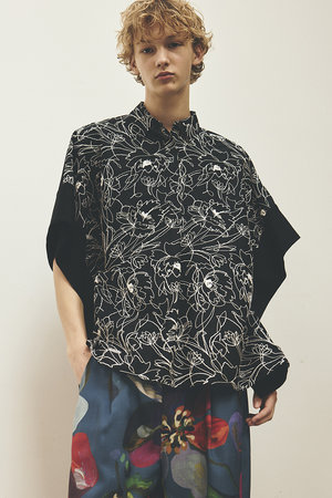 ジュン オカモト/JUN OKAMOTOのフラワーエンブロイダリー ドッキング トップス(110100/110102)