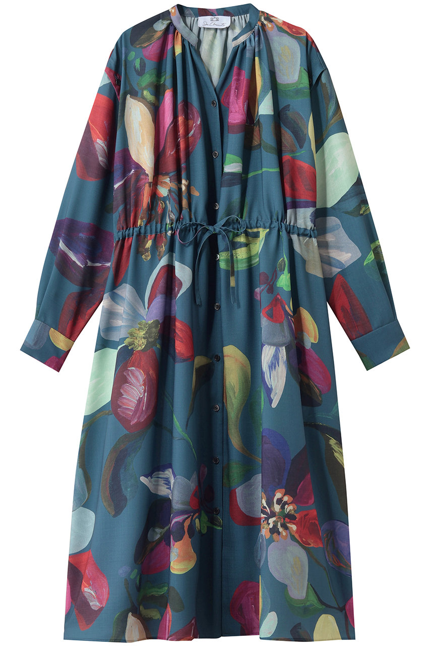 ジュン オカモト/JUN OKAMOTOのフラワーモチーフプリント ドレス(グリーン/RO-33301)