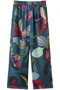 フラワーモチーフプリント ストレートパンツ ジュン オカモト/JUN OKAMOTO グリーン
