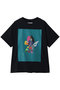 フラワーリーフグラフィックTシャツ ジュン オカモト/JUN OKAMOTO ブラック