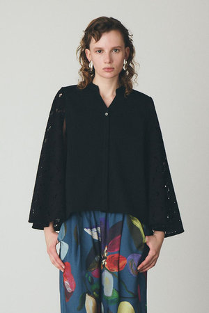 ジュン オカモト/JUN OKAMOTOの【予約販売】リバーレース ケープブラウス(110400/110403)