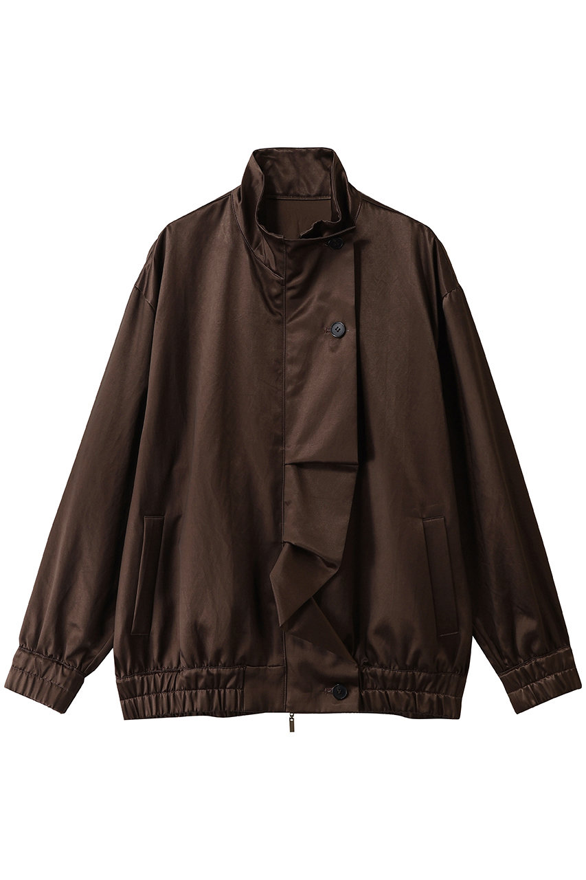 JUN OKAMOTO フロント ドレープ ブルゾン (ブラウン, 36) ジュン オカモト ELLE SHOP