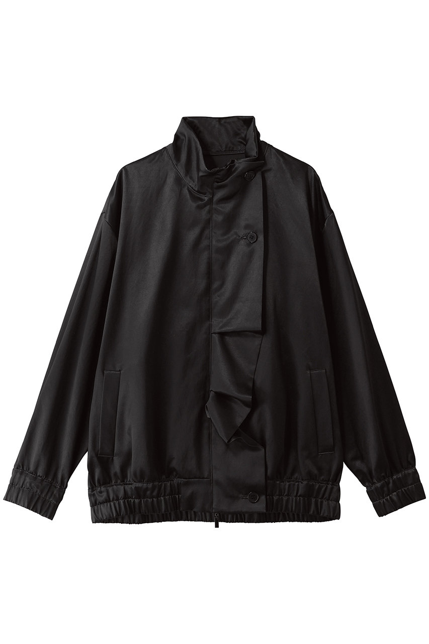 JUN OKAMOTO フロント ドレープ ブルゾン (チャコール, 36) ジュン オカモト ELLE SHOP