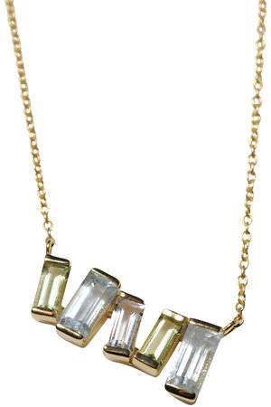 オジュール/odulのcobble vow ネックレス（ペリドット＆アクアマリン＆ホワイトトパーズ/ゴールド）(150200/150201)