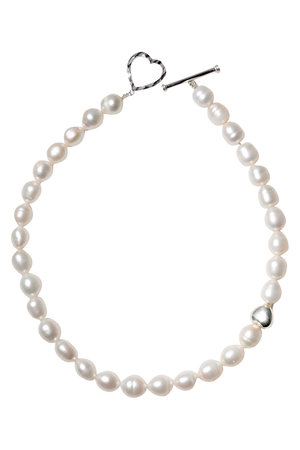 オジュール/odulのheart mantel pearl ネックレス（パール/シルバー）(150200/150201)