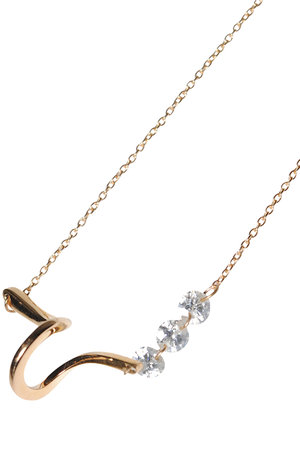 オジュール/odulのluminous tail ネックレス（モアサナイト/ゴールド）(150200/150201)