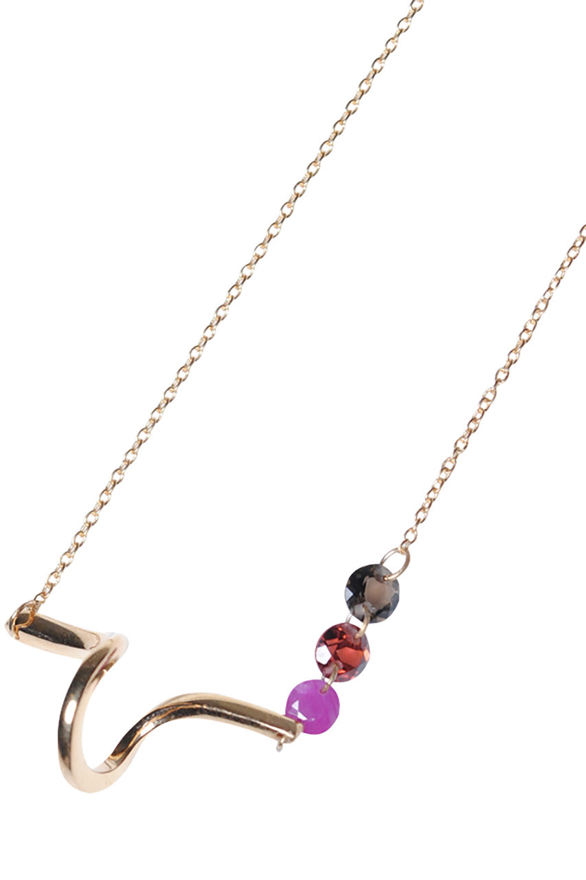 オジュール/odulのluminous tail ネックレス（ルビー＆ガーネット＆スモーキークォーツ/ゴールド）(レッド/GY179-I020703)