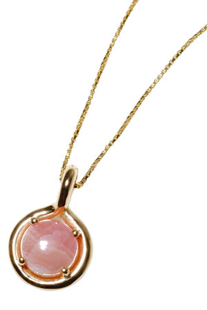 オジュール/odulのrope around-circle- ネックレス（ロードクロサイト/ゴールド）(150200/150201)