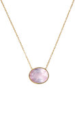 oval flower ネックレス（ローズクオーツ/ゴールド） オジュール/odul