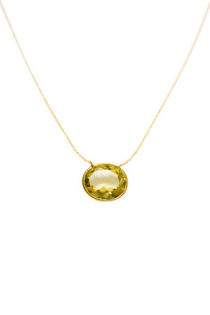 オジュール/odulのoval flower ネックレス（ゴールデングリーン/ゴールド）(150200/150201)