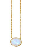 oval flower ネックレス（レインボームーンストーン/ゴールド） オジュール/odul