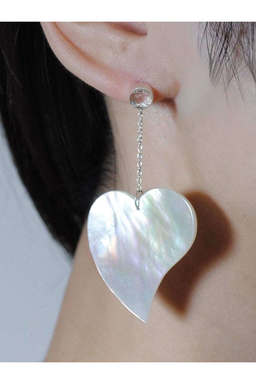 odul(オジュール)|shell heart ピアス(マザーオブパール_クリスタル odul(オジュール)|shell heart ピアス(マザーオブパール_クリスタル