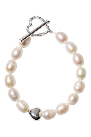 オジュール/odulのheart mantel pearl ブレスレット（パール/シルバー）(150300/150302)