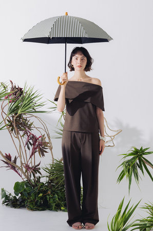 アントゥーレ/untuleの【3/20 0:00販売開始】2段2WAY 折りたたみ日傘/ストライプ(50cm)(149900/149901)