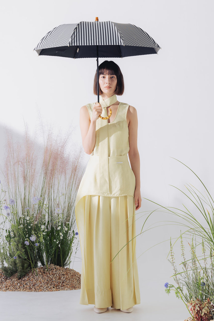 アントゥーレ　日傘　2段EASY折りたたみ　ワンカラー(50cm) untule untule(アントゥーレ)｜2段EASY 折りたたみ日傘/ストライプ(50cm
