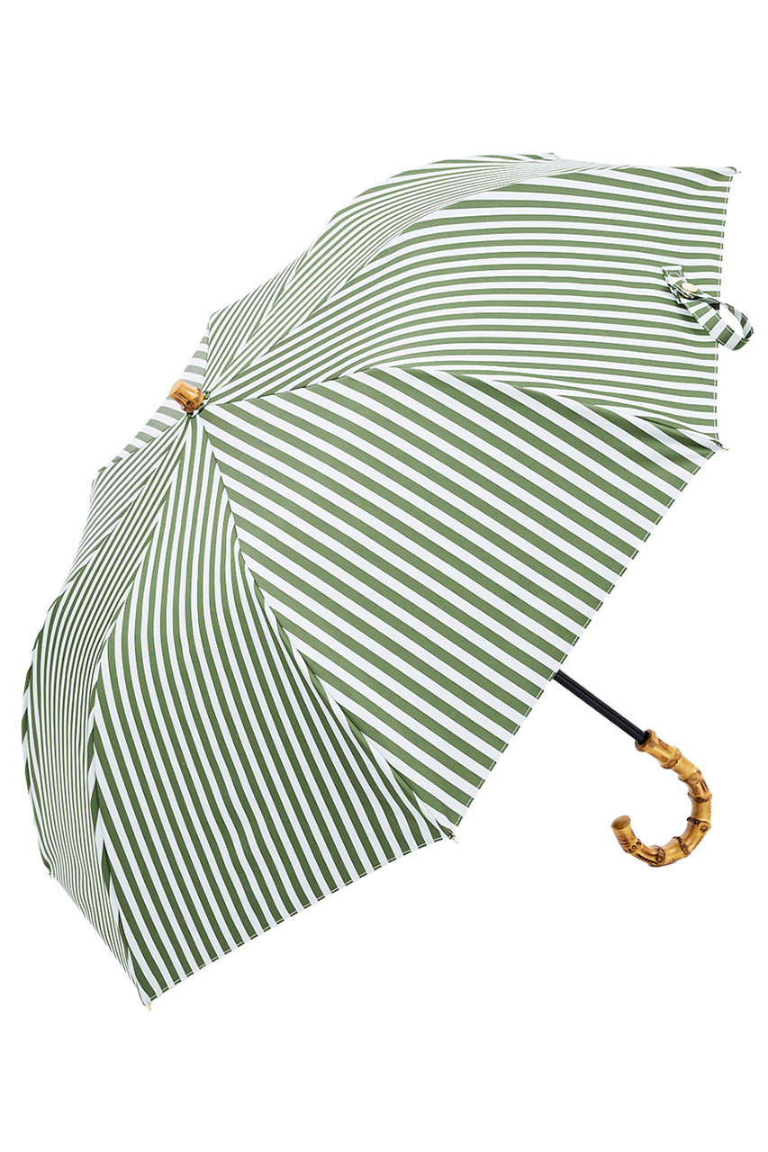 アントゥーレ/untuleの【3/20 0:00販売開始】2段EASY 折りたたみ日傘/ストライプ(50cm)(オリーブ(OLV)/UCPZ0007)