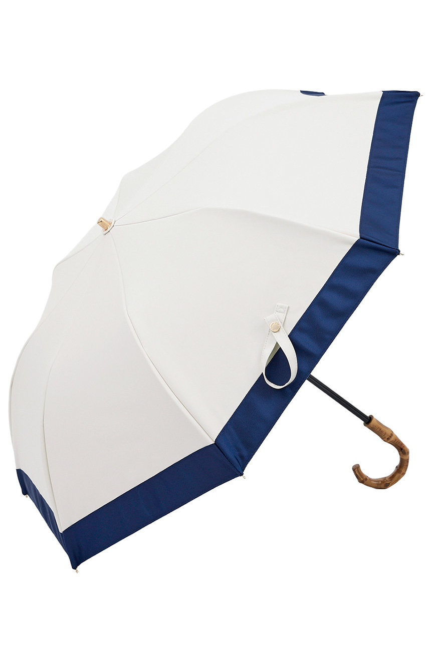 アントゥーレ/untuleの2段EASY 折りたたみ日傘/バイカラー(50cm)(アイボリー・ネイビー(IV/NV)/UCPZ0015)