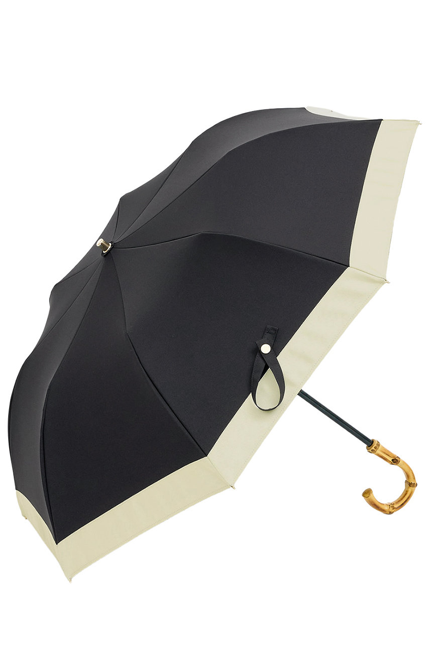 アントゥーレ/untuleの2段EASY 折りたたみ日傘/バイカラー(50cm)(ブラック・アイボリー(BK/IV)/UCPZ0015)