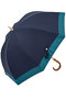 長傘 S/バイカラー(50cm) アントゥーレ/untule ネイビー・グリーン(NV/GR)
