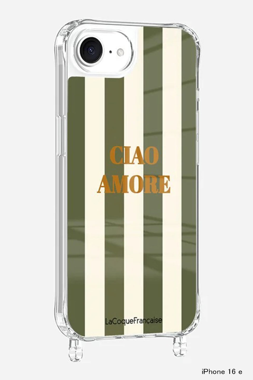 ラコックフランセーズ/La Coque FrancaiseのiPhone16 スマホケース CIAO AMORE(カーキ/LE319065)