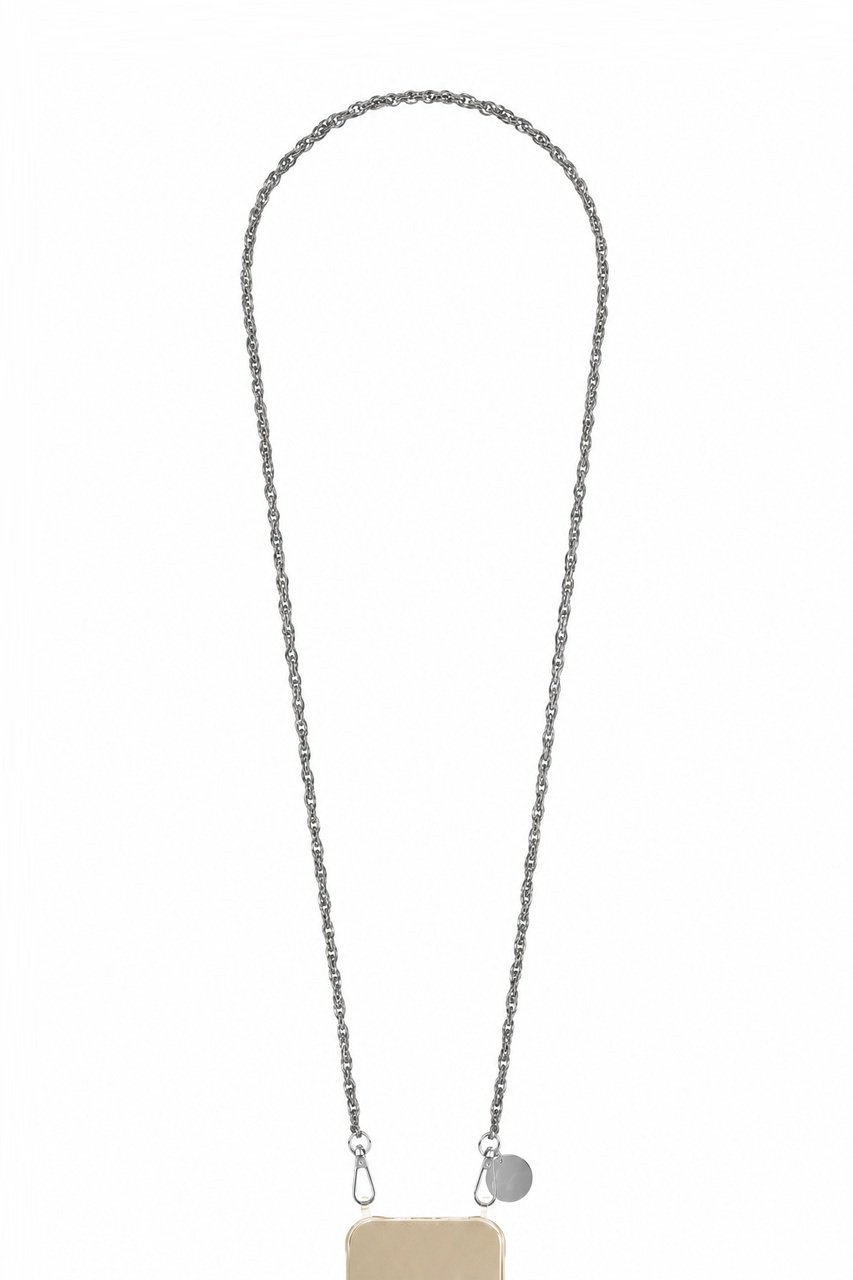 La Coque Francaise LONGUE FRANKIE スマホストラップ (シルバー, 120cm) ラコックフランセーズ ELLE SHOP