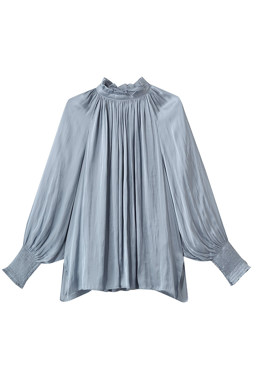 ティアラ/TIARAの【定番】2wayフリルネックギャザーブラウス(サックス/A0161FB 021)