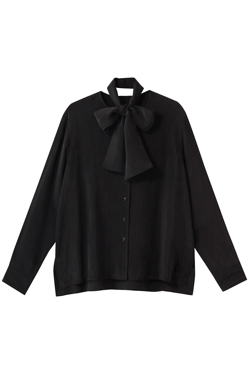 ティアラ/TIARAのキュプラボウタイブラウス(チャコールグレー/A0161FB 121)