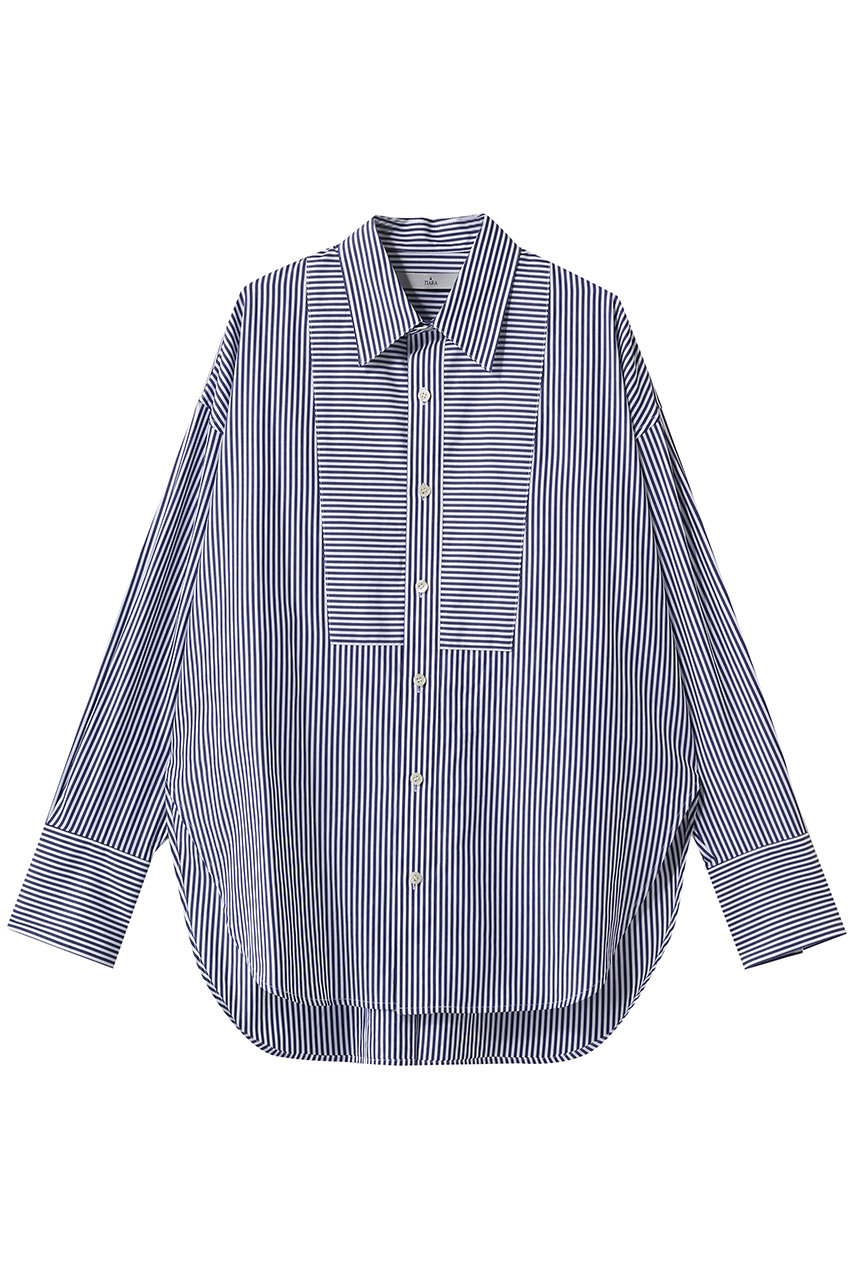 ティアラ/TIARAのビブヨークシャツ(ネイビーストライプ/A0161FB 174)