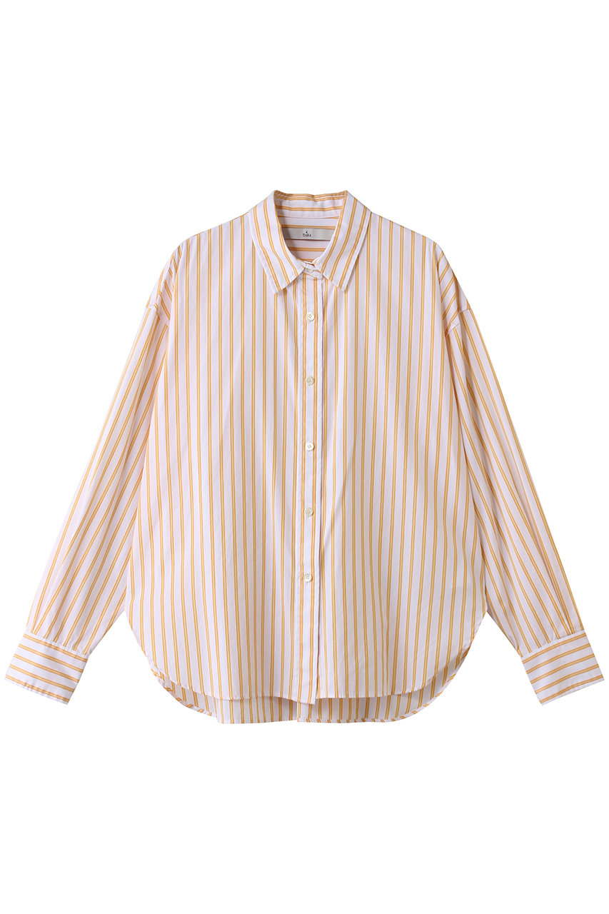 ティアラ/TIARAのパールカフスシャツ(イエロー系/A0161FB 251)