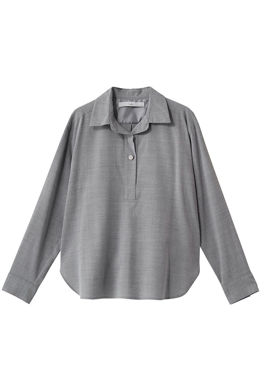 ティアラ/TIARAのスキッパーシャツ(グレー/A0161FB 273)