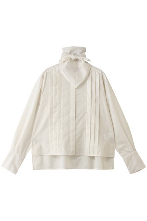 ティアラ/TIARAのスカーフ付きバンドカラーシャツ(110400/110403)