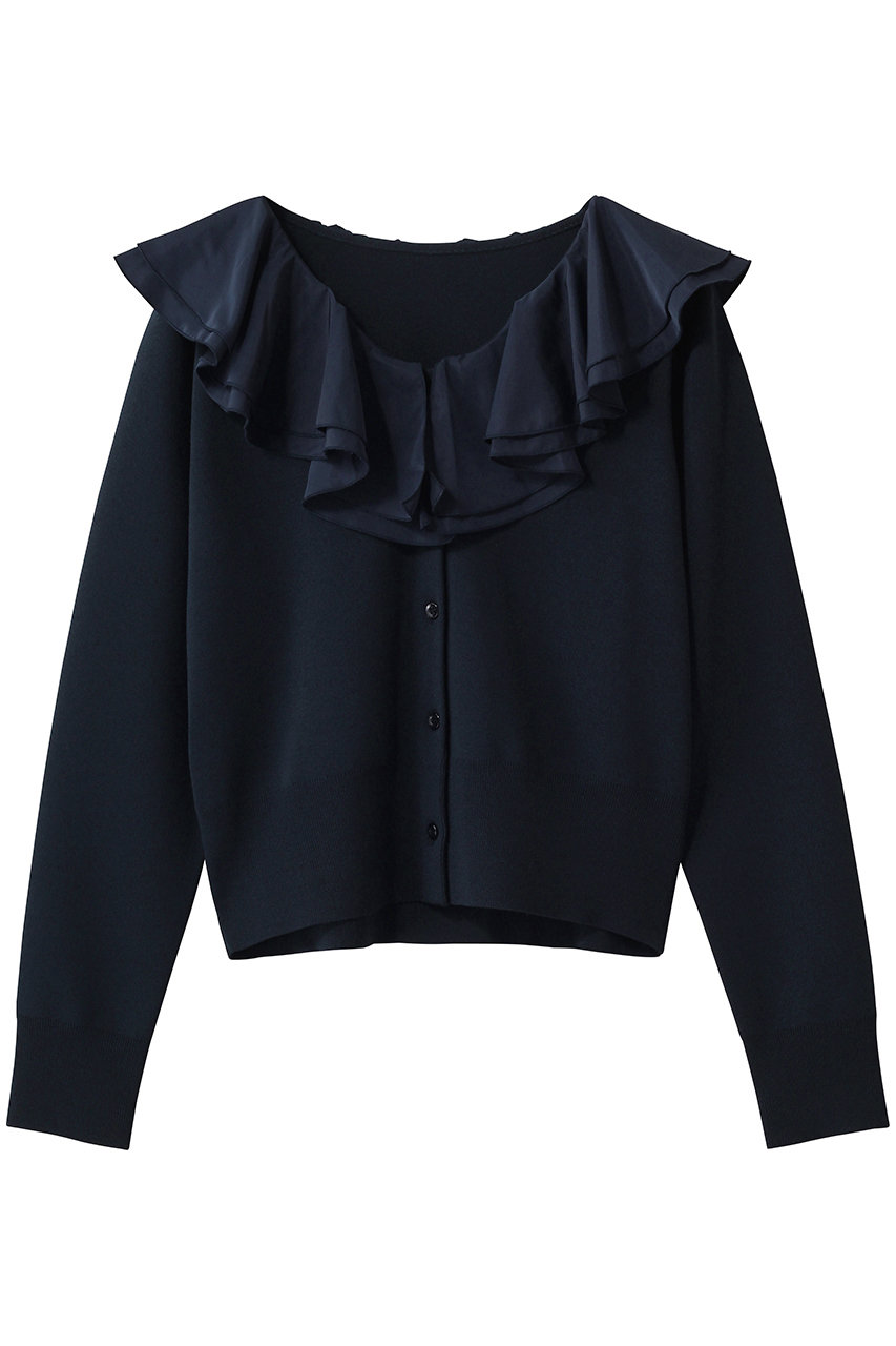 ティアラ/TIARAのフリルカラーカーディガン(ネイビー/A0161KCD001)