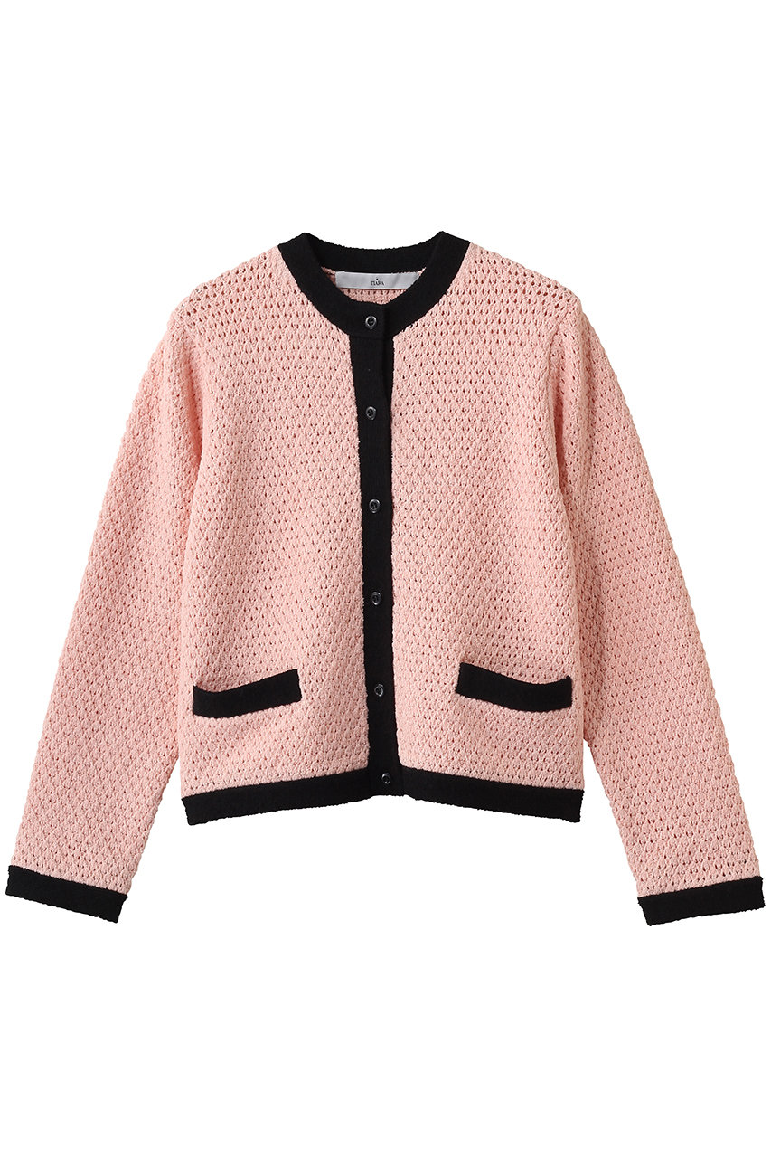 ティアラ/TIARAのジオモチーフニットジャケット(ピンク/A0161KCD203)
