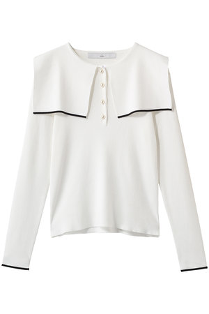 ティアラ/TIARAのスクエアカラーリブニット(110300/110301)