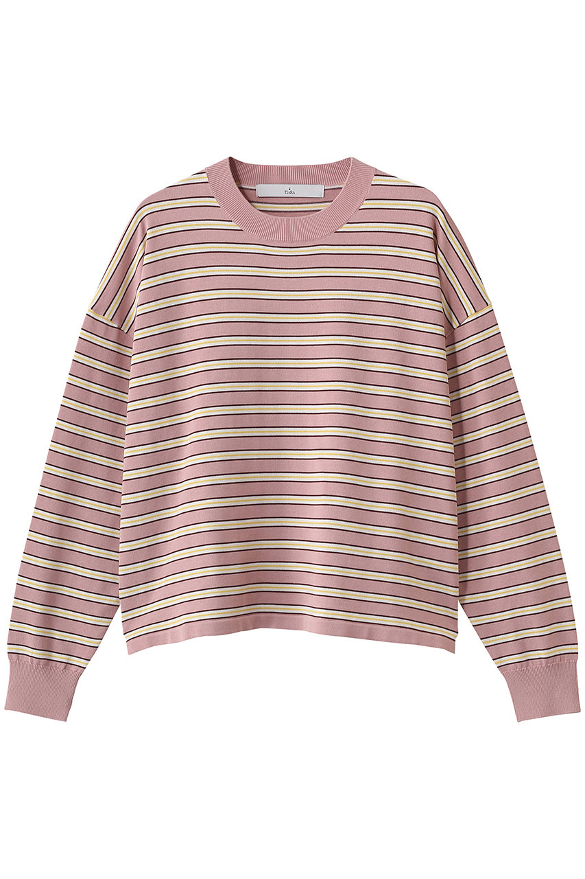 ティアラ/TIARAのマルチボーダーニット(ピンク/A0161KSW201)