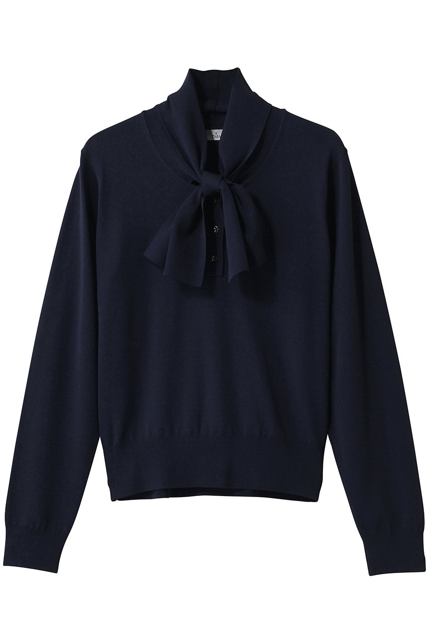 ティアラ/TIARAのリボンタイニット(ネイビー/A0161KSW202)