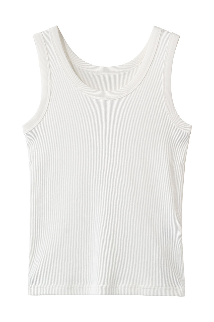 ティアラ/TIARAのリブタンクトップ(ホワイト/A0161UTS253)