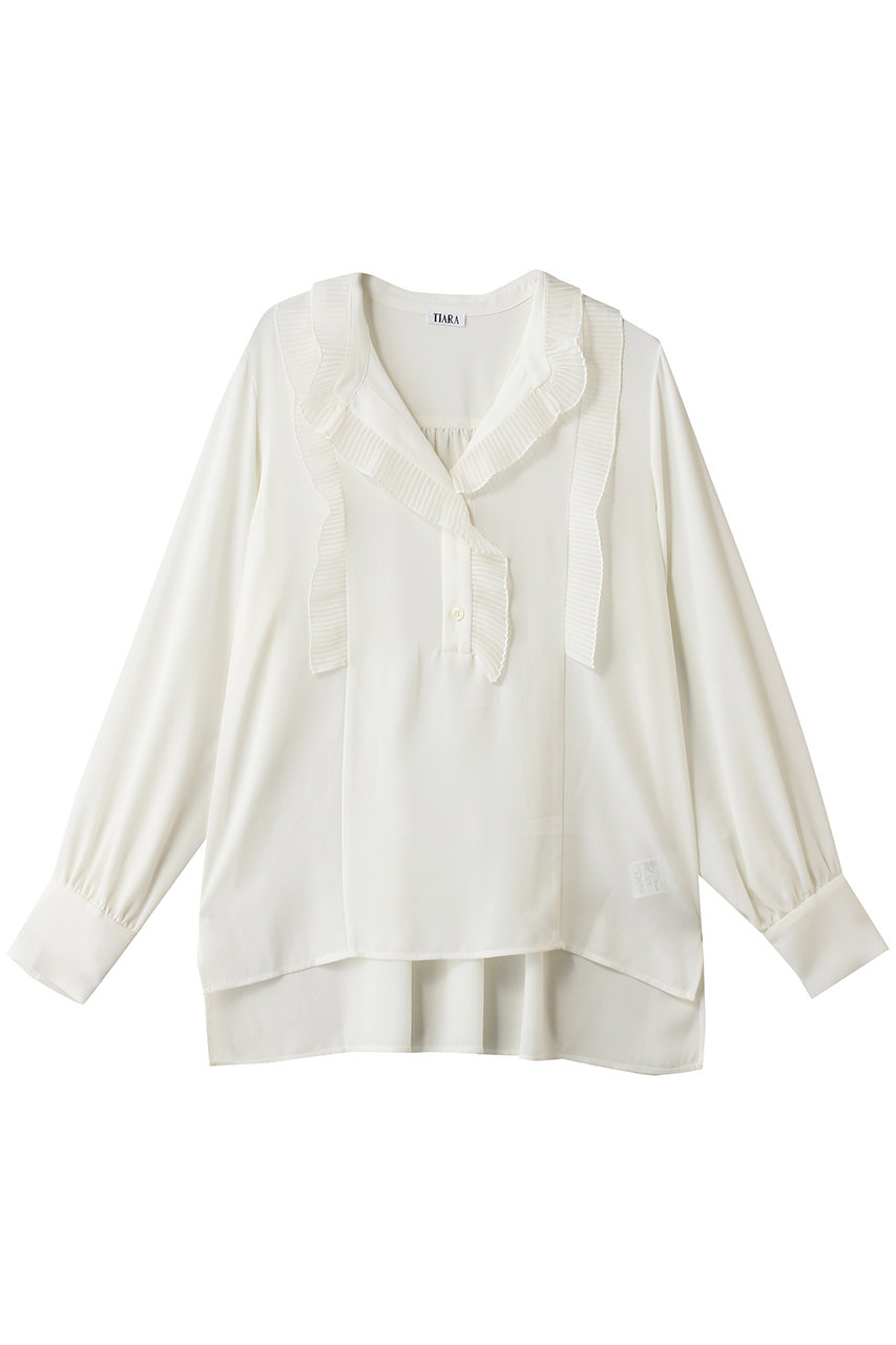 ティアラ/TIARAのプリーツディテールブラウス(アイボリー/A0161FB 351)