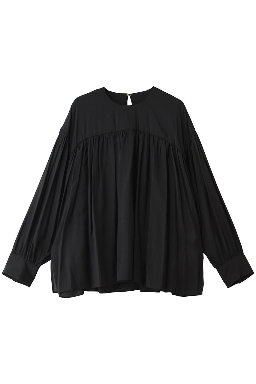 ティアラ/TIARAのギャザーブラウス(ブラック/A0161FB 375)