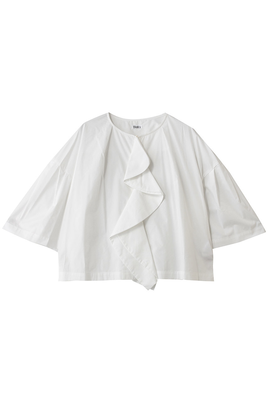 ティアラ/TIARAのフリルスキッパーブラウス(ホワイト/A0161FB 376)