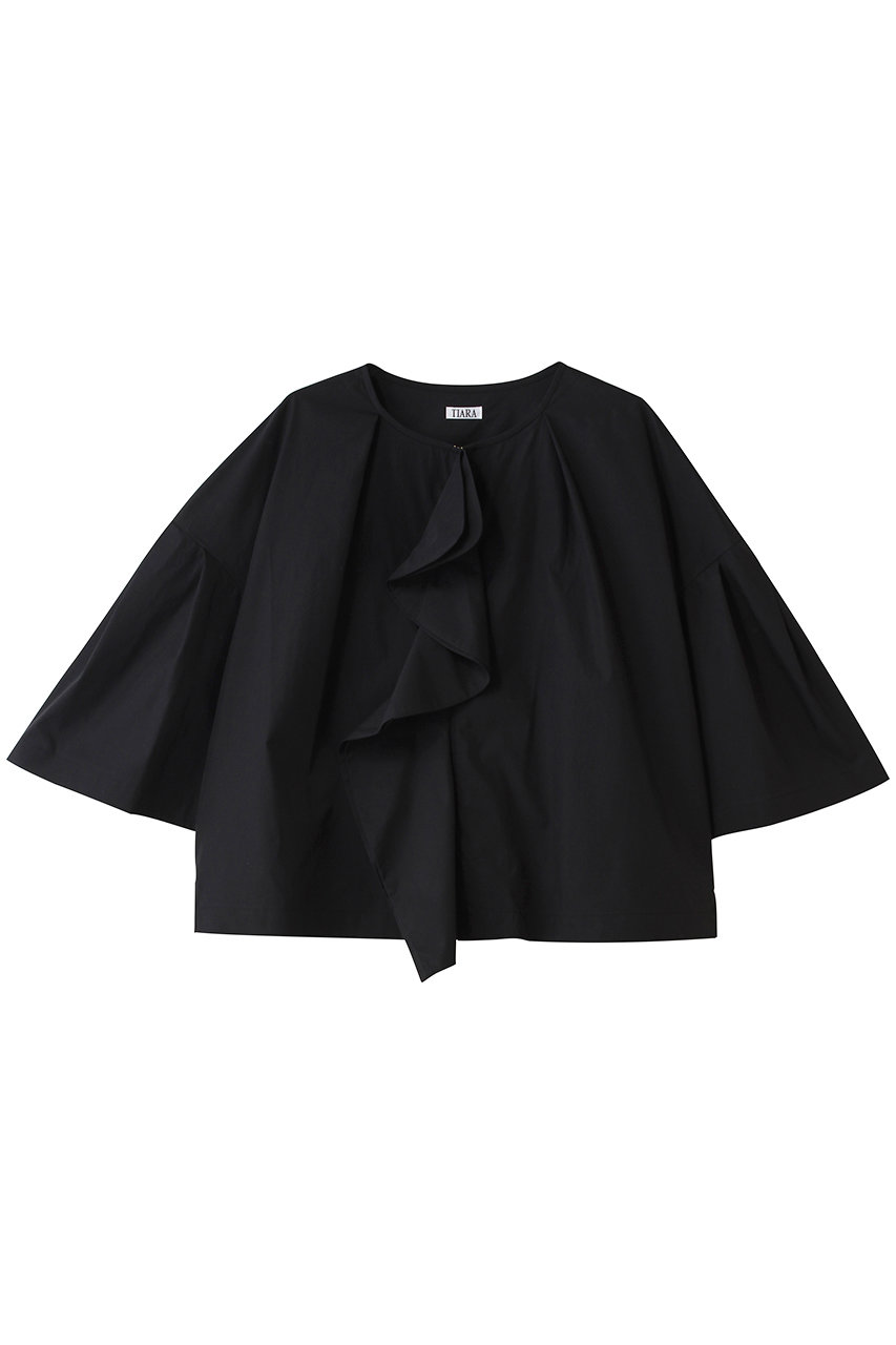 ティアラ/TIARAのフリルスキッパーブラウス(ブラック/A0161FB 376)