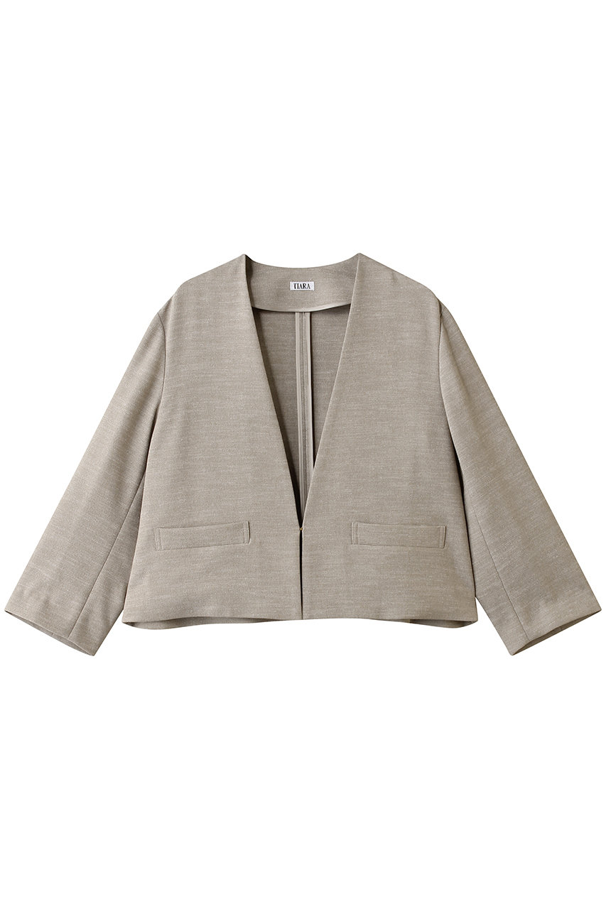 ティアラ/TIARAのノーカーラージャケット(ベージュ/A0161FJM327)