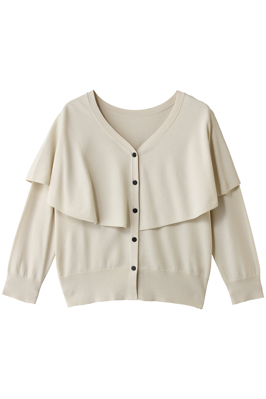 ティアラ/TIARAのVネックケープニット(アイボリー/A0161KCD303)